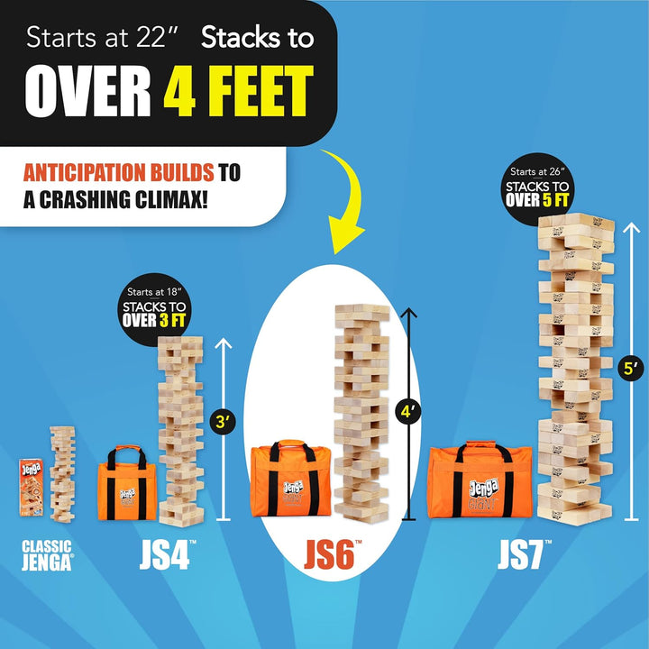 Giant - Hardwood Blocks - Stacks to over 4 Feet - Officially Licensed - JS6