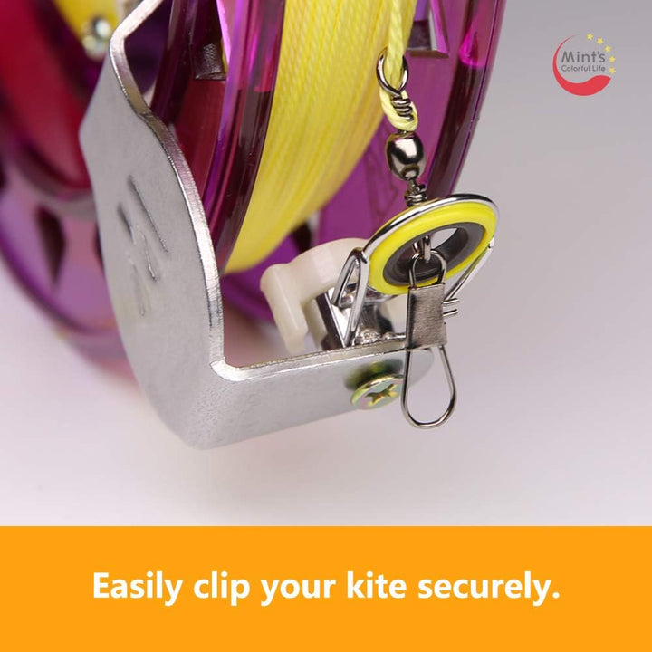 Kite String Reel Winder 7Inches Dia with 600 Ft Line (60 Lbs) for Kids Teens and Women