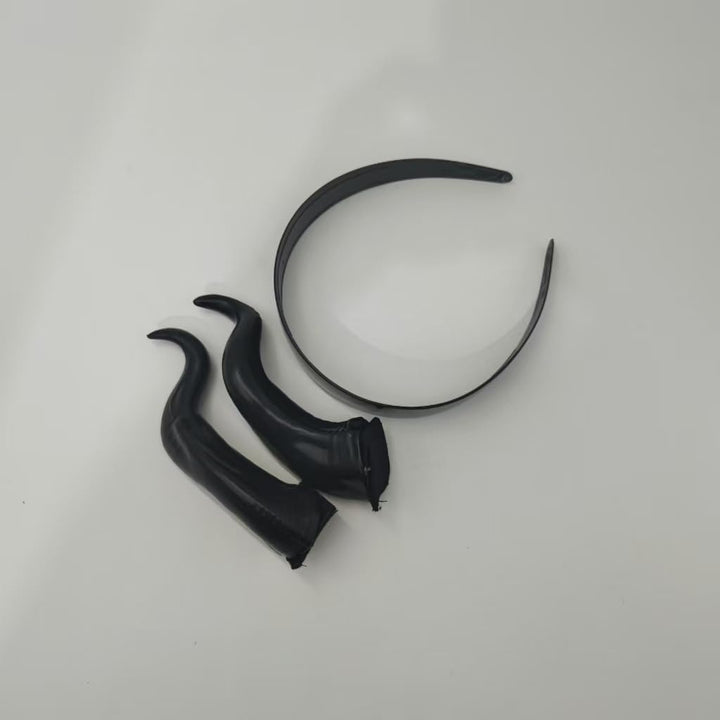Devil Horns Headband Halloween Hairband, Cosplay Costume Hair Hoop, Hair Accessory for Halloween Parties, Rave