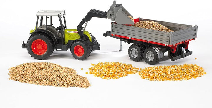 02112 CLAAS Nectis 267 F Farm and Construction Tractor with Frontloader and Tipping Trailer