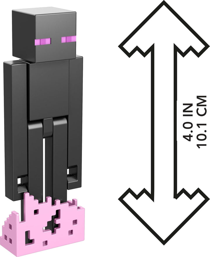 Minecraft Action Figure & Accessories 2-Pack with Enderman in 3.25-Inch Scale, Collectible Toy Set
