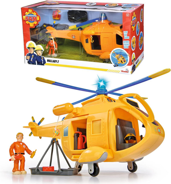 109252576038 Fireman Pilot Sam Helicopter Wallaby II with Figurine, RED, 38X18X20