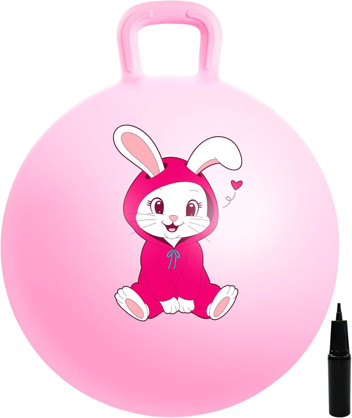 Hopper Ball, Clouds Hopping Toys for Kids, 18 Inch Bouncy Ball with Handle, Inflatable Bouncing Hoppity Hop Toys for Boys and Girls Gifts