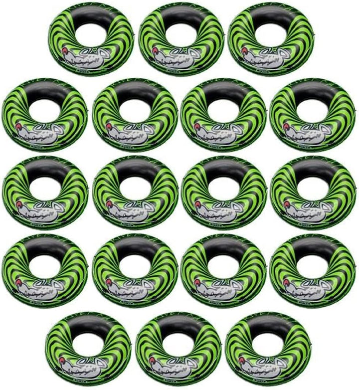 River Rat 48 Inch Inflatable Vinyl Towable Boat Floating Tube Raft for Swimming Pool and Lake in Green Rat or Graffiti Rat Design, Color Varies