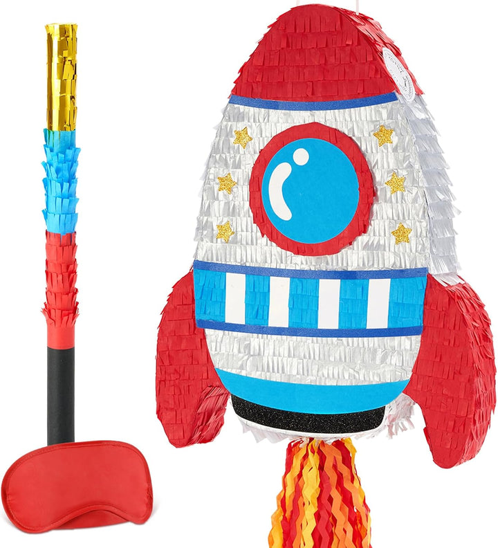 Unicorn Piñata - Unicorn Party Supplies Piñata Bundle with Blindfold and Bat for Girls Kids Rainbow Unicorn Theme Birthday Party Game Decorations (15.7" X 12.2" X 3.1")