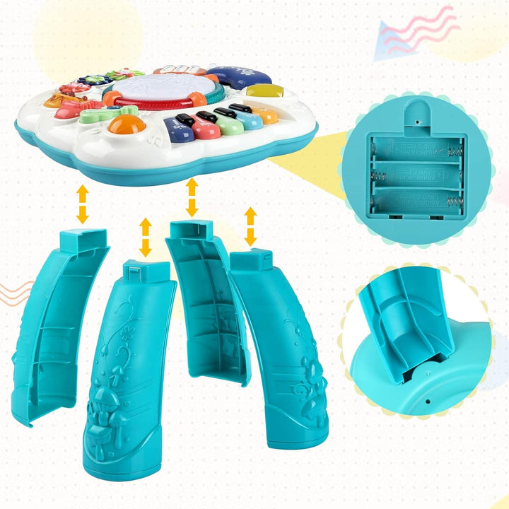 Baby & Toddler Toys, Baby Activity Center 6 to 12-18 Month Old, Learning Musical Table Toys for 1 2 3 Year Old Boys Girls Gifts