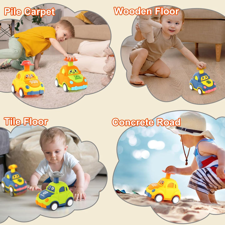 Car Toys for Toddlers 1-3 One Year Old Boy Birthday Gift for Boys Girls 1-3 Pull Back City Vehicle Toys Goodie Bags Stuffers Party Favors for Kids