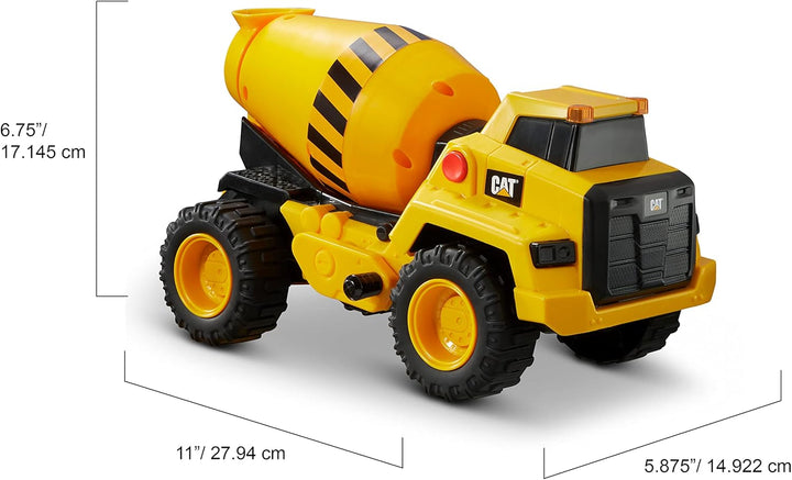Construction Toys,  Construction 11.5" Power Haulers Cement Mixer, Realistic Lights & Sounds, Motion Drive Technology, Working Features, and Interactive Play for Ages 3+