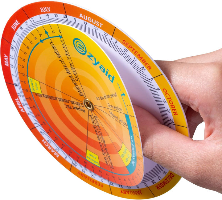Pregnancy Wheel, Due Date OB-GYN Calculator with CRL, BPD, HC AC and FL Guide, EDC Wheel for Pregnant Women/Healthcare Providers
