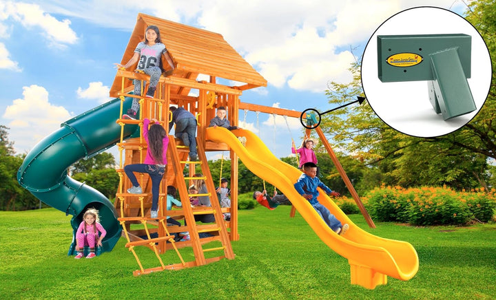 Easy 1-2-3 A-Frame 2 Brackets for Swing Set with All Mounting Hardware, Green