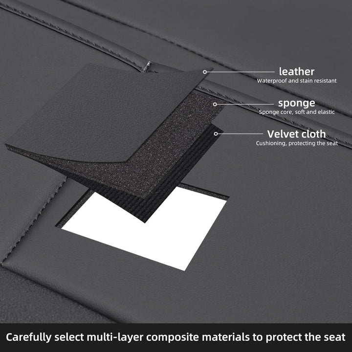 Seat Back Protector,Preventing the Impact of Children Stepping on the Seat Backrest,Beautiful Appearance and Easy to Clean,Black (Black -2Pcs)