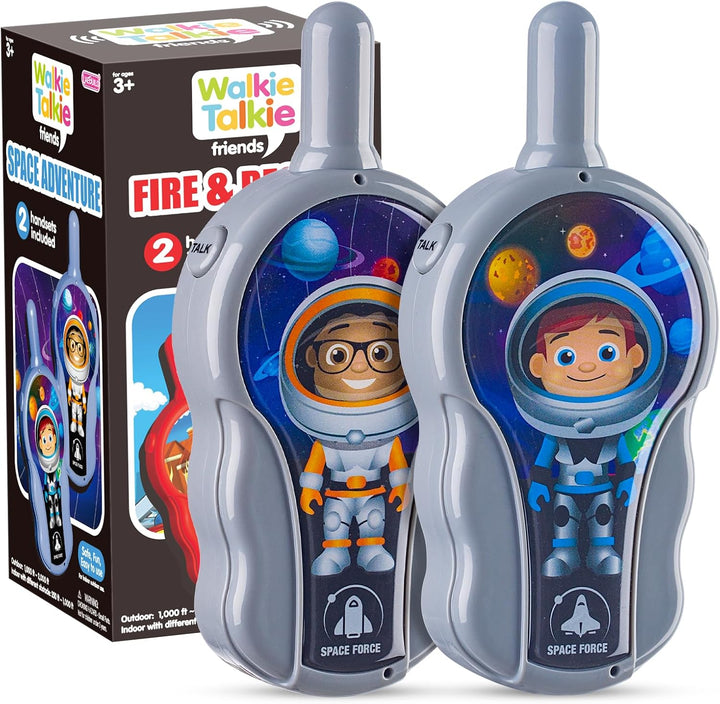 Walkie Talkies for Kids - Walkie Talkie Toys Gifts for 4 5 6 7 8 Year Old Girls Boys Long Range Fire & Rescue Walkie Talkies for Christmas Birthday Easter Gifts Indoor outside Games Red