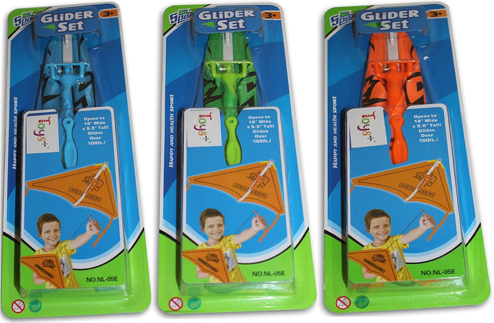 Skydiver Parachute Men and Glider 3 Piece Set Hang Glider (Colors and Styles May Vary)