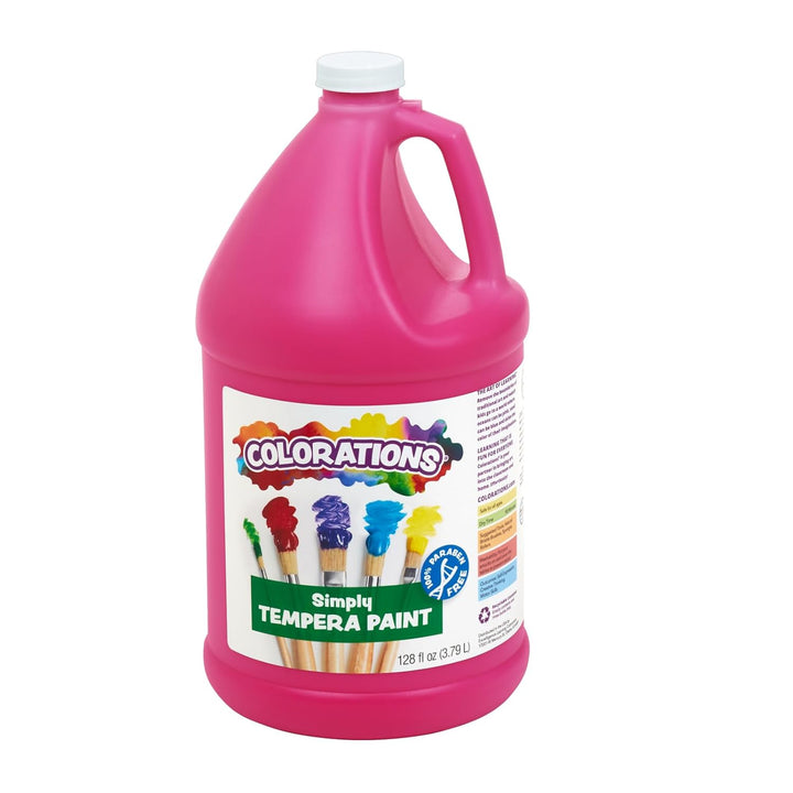 Simply Tempera Paint, 11 Gallon Set in Vibrant Colors, Matte Finish, Classroom Supplies, Non Toxic, School, Craft, Art Supply Set, Stock up on Bulk Paints for School