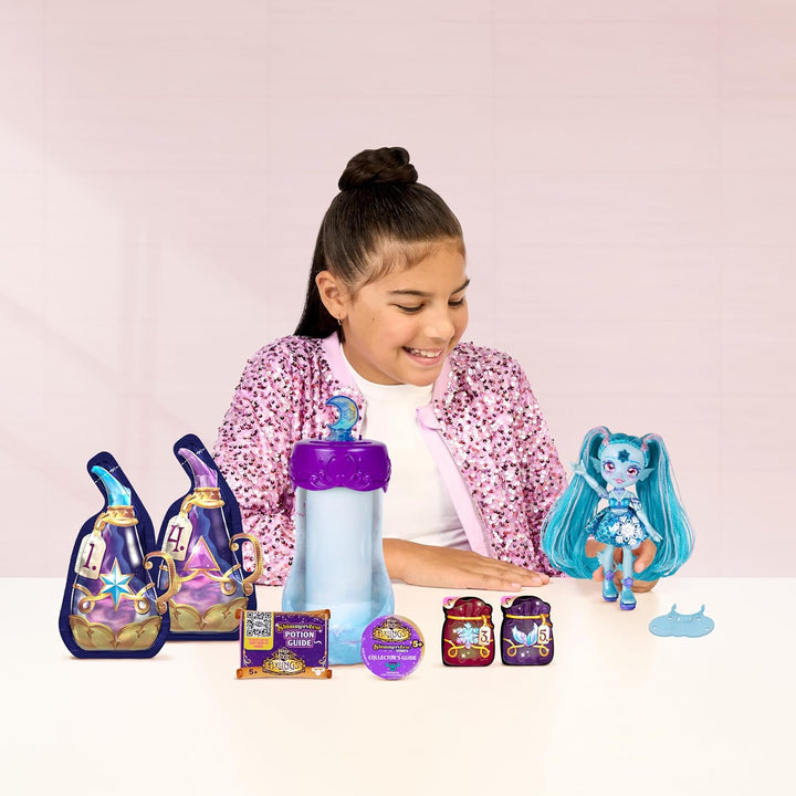 Pixlings Shimmerverse Series, Create & Mix Magic Potion to Magically Reveal Marena the Ice Mermaid, This Beautiful 6.5" Shimmerverse Pixling Fashion Doll Appears inside the Potion Bottle