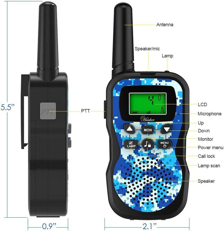 Kids Walkie Talkies,3 Pack 22 Channels 2 Way Radio Toy with Flashlight and LCD Screen,3 Miles Range Walkie Talkies for Kids outside Adventures, Camping, Hiking