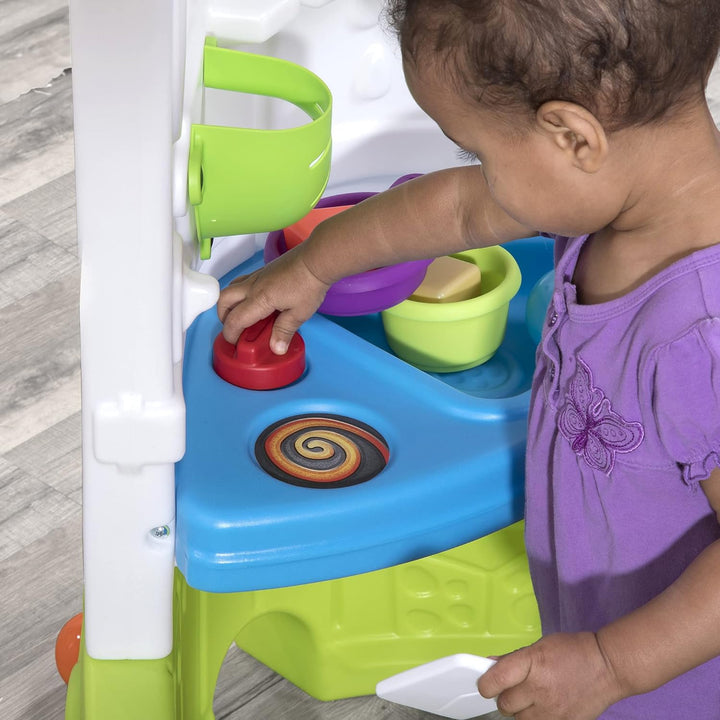 Toddler Corner House, Kids Playhouse, Indoor/Outdoor Playset, Play Gym with Kitchenette, Includes 15 Piece Toy Accessories, Made of Durable Plastic, for Toddlers 1+ Years Old