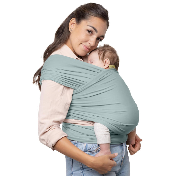 Baby Wrap Carrier – Original Baby Sling Carrier for Newborns (7–35 Lbs), Soft, Secure, Hands-Free & Ergonomic, Ideal for Comfortable Bonding, New Parents (Grey)