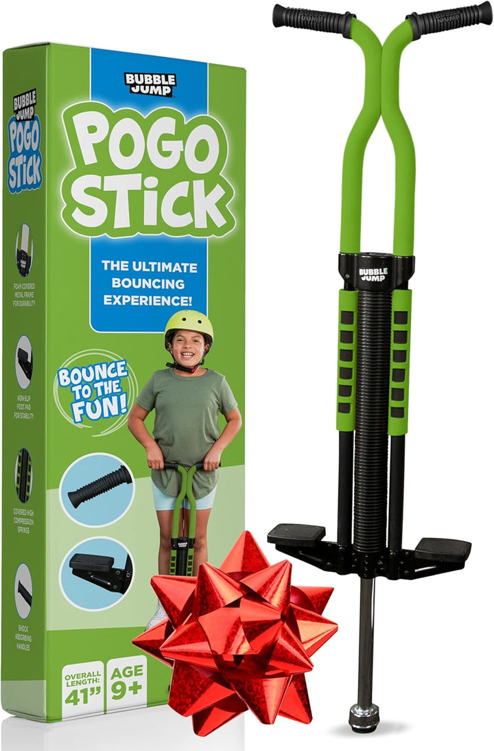 Pogo Stick for Kids Age 10 & up Red - for Boys, Girls, Teens & Adults 80 to 160 Lbs - Easy Grip Rubber Handle Master Jumper Pogo Sticks - High Jumping Kids Pogo Stick