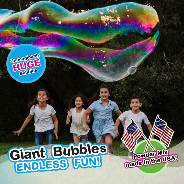 Big Bubble Refill Powder Mix (6 Packets) - Turns Dish Detergent into Giant Bubbles. Makes 6 GALLONS! - Made in USA