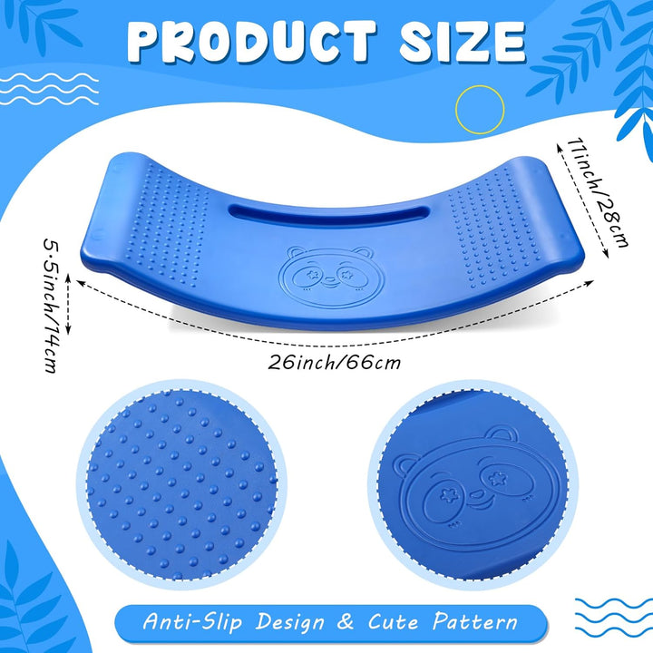 2 Pack Balance Board for Kids Teeter Totter Plastic Wobble Balance Board Indoor Toddler Toys for Toddler Exercise Motor Skills, Gaming, Outdoor and Indoor, Blue