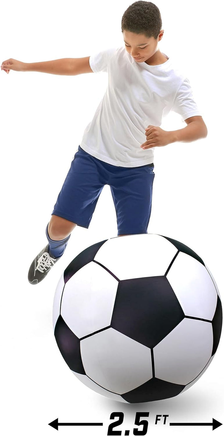 Giant Inflatable Soccer Ball - Made from Premium Raft Grade Vinyl, Black & White 2.5 Ft