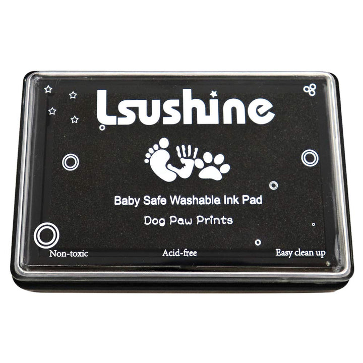 Ink Pad for Baby Footprint, Baby Handprint, Paw Print Pad, Create Impressive Keepsake Stamp, Non-Toxic Ink Pad, Perfect Baby Shower Registry Gift for Boys and Girls (Black)