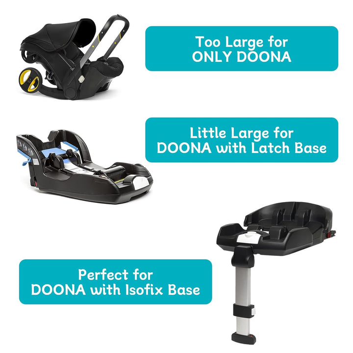 Padded Car Seat Travel Bag for Airplane, Compatible with Doona Car Seat Stroller, Infant Car Seat Bags with Lockable Zipper, Foldable Gate Check Stroller Bag Backpack for Baby Travel