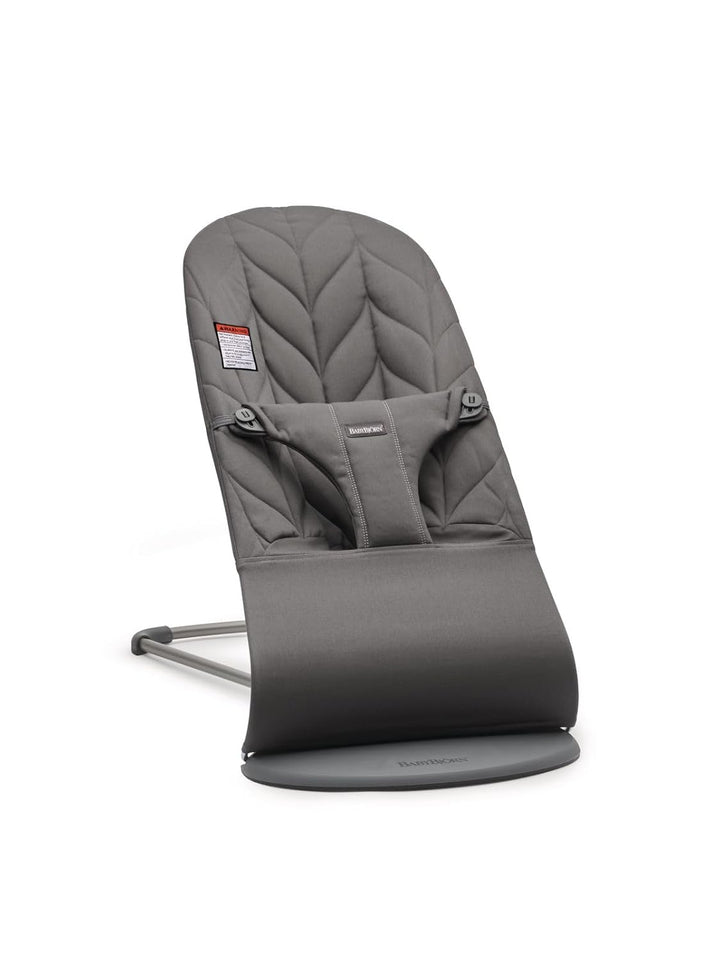 Bouncer Bliss, Sand Gray, Woven, Classic Quilt | 2-In-1 Adjustable Baby Bouncer Seat and Toddler Chair, Newborn to Toddler (8-29 Lbs), 4 Positions, Lightweight & Portable