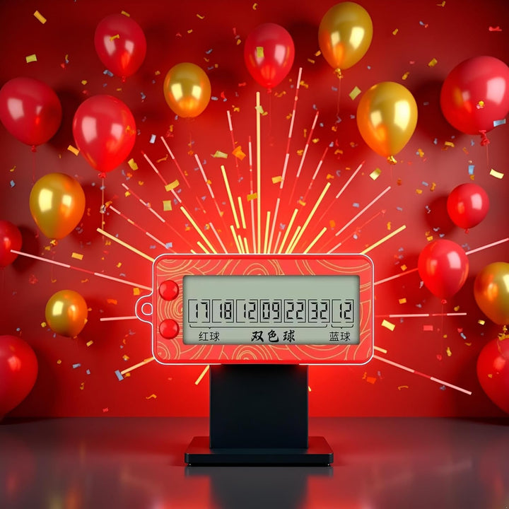 Red Fortune Lottery Machine,Electronic Random Number Generator for Bingo, Prize Draws and Party Games,Portable Digital Display and Selector Tool,Event Gaming Equipment, Party Supplies Accessories