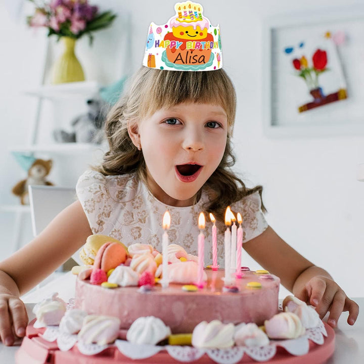 Happy Birthday Crowns Birthday Hats for Kids Teachers Students Classroom Party Favor 30Pcs