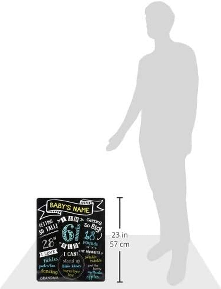 All about Baby Milestone Photo Sharing Monthly Chalkboard, Baby Photo Prop, Black