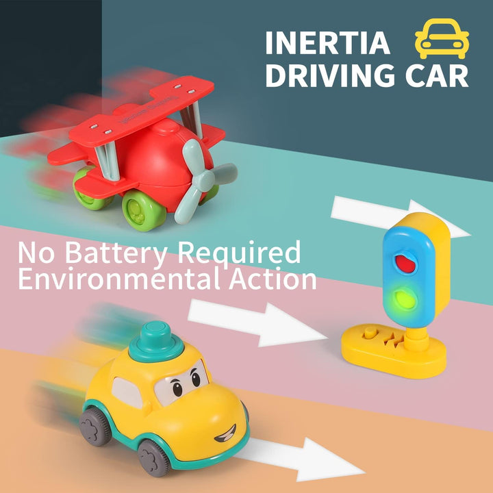 8 PCS Baby Cranes Car Toys with Playmat/Storage Bag|1St Birthday Gifts for Toddler Toys Age 1-2|Baby Toy for 1 2 Year Old Boy|1 2 Year Old Boy Birthday Gift for Infant 12 18 Months