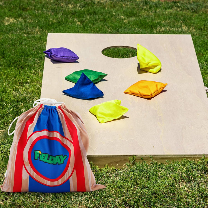 16 Cornhole Bean Bags for Tossing (4.7” X 4.7”), Durable Nylon All-Weather Game, Includes 15 Bean Bags and a Carry Bag, Cornhole Game Set, Party Supplies for Kids & Adults