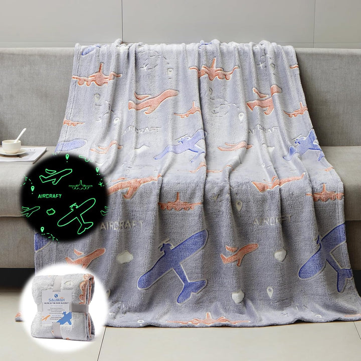 Glow in the Dark Blanket Unicorns Gifts for Girls,Unicorn Party Blankets,Luminous Girls Toys,Soft Kids Blankets,For 1-10 Year Old Girl Birthday Christmas Halloween Thanksgiving Easter Gifts,60 X 50In