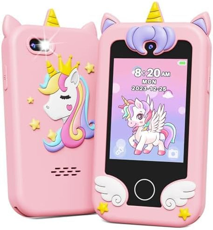 Kids Smart Phone, Touchscreen HD Dual Camera Cell Phone for Kids, Christmas Birthday Gifts Dinosaur Toddler Play Phone for Boys 3-10, Travel Toy Preschool Learning Education Toy