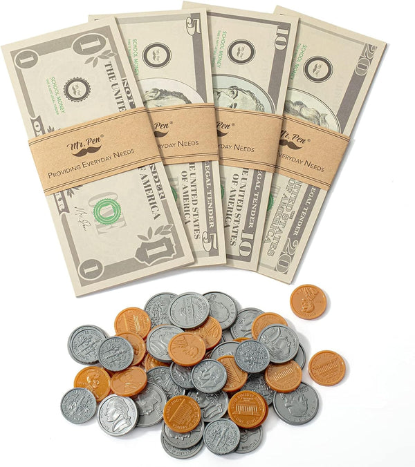 - Play Money for Kids, 150 Pcs, Ages 3+, Toy Money, Money Games, Fake Money for Kids, Pretend Money, Toddler Learning Money, Kids Play Money, Realistic Money, Fake Cash, Coins for Kids