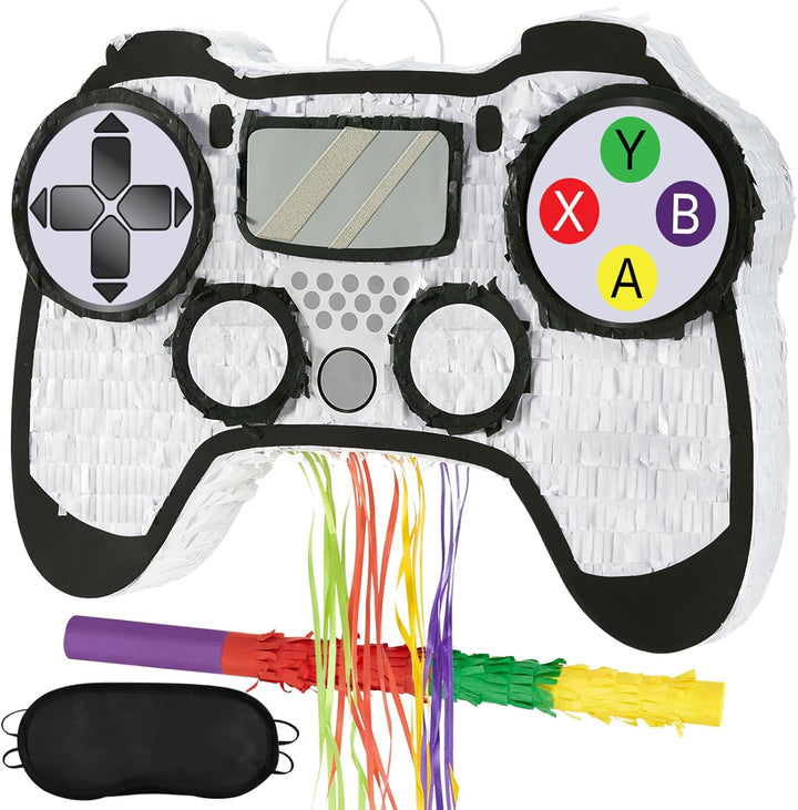 Unicorn Piñata - Unicorn Party Supplies Piñata Bundle with Blindfold and Bat for Girls Kids Rainbow Unicorn Theme Birthday Party Game Decorations (15.7" X 12.2" X 3.1")
