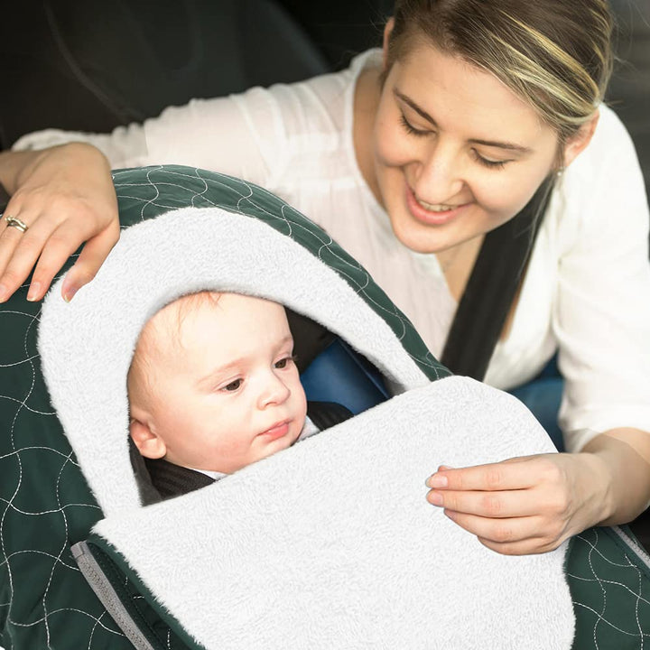 Baby Stroller Bunting Bags Winter Carseat Canopies Cover to Protect Baby from Cold Wind, Super Warm Plush Fleece Baby Carrier Cover for Infant Boys Girls