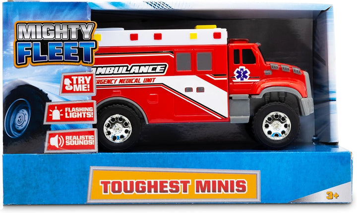 Toughest Minis 5" Tough Cab Ambulance Toy W/Lights & Sounds, Realistic Design & Batteries Included - Age 3+