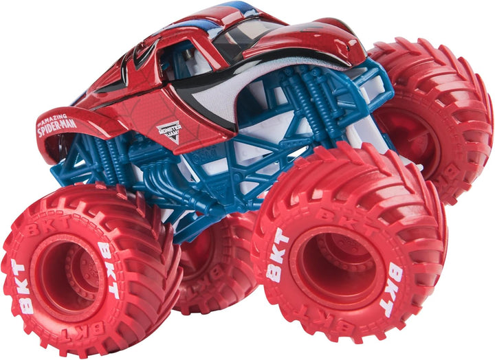 , Marvel Official Spider-Man Vs. Black Panther Die-Cast Monster Trucks, 1:64 Scale, Kids Toys for Boys and Girls Ages 3 and Up