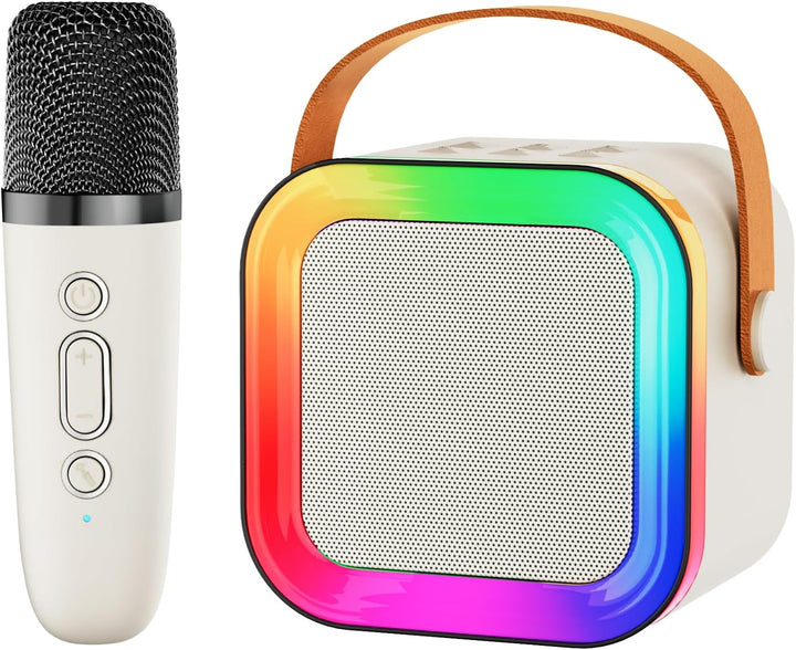 Mini Karaoke Machine Speaker for Kids Adults,Portable Bluetooth with 1-2 Wireless Microphones,Christmas Birthday Gifts Toys Girls Boys Ages 4, 5, 6,7, 8,9,10,11,12+ Years Old Toddler (Purple - 1 Mic)