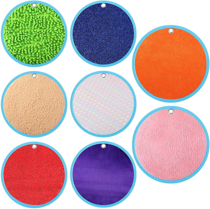 8 Set Mini Sensory Mats Assorted Textured Play Mats Sensory Floor Tiles Educational Tactile Toys for Activity(8.7 Inch,Irregular)