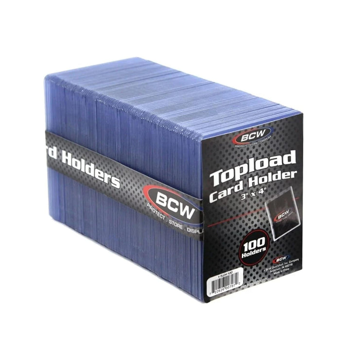 3X4 Standard Topload Card Holders | 100 Pack | Rigid Toploaders for Cards | Standard Trading Card Toploaders for Baseball, Pokémon, MTG, Sports Cards | Holds up to 20 Pt