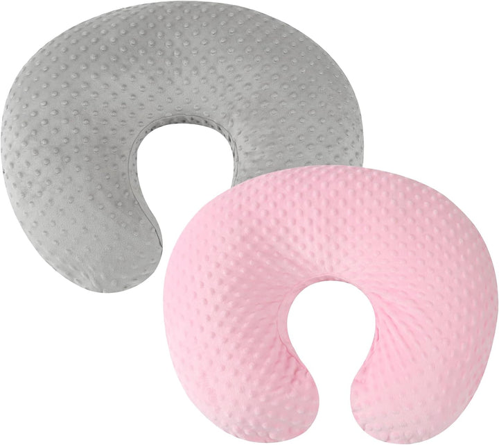Dot Nursing Pillow Cover Set 2 Pack Nursing Pillow Slipcovers, Ultra Soft Compatible with Boppy Pillow,Standard Pillow for Baby Boy Girl Grey Navy