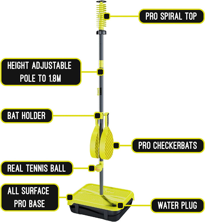 All Surface Tetherball Tennis Set – Portable Outdoor Game for Kids & Adults – Includes Paddles & Ball – Backyard, Lawn, or Park Active Play – Family Fun, Easy Setup & Storage