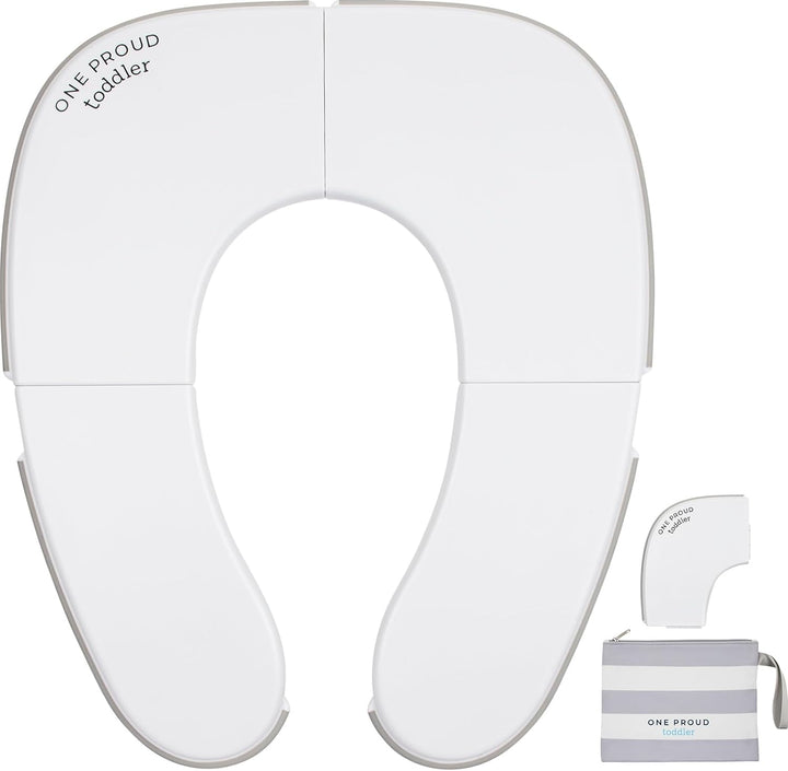Travel Potty Seat, Ultra Compact, Ultra Non-Slip, Seat Made in USA, No-Pinch Locking Hinges, Easy to Clean, Included Carry Bag