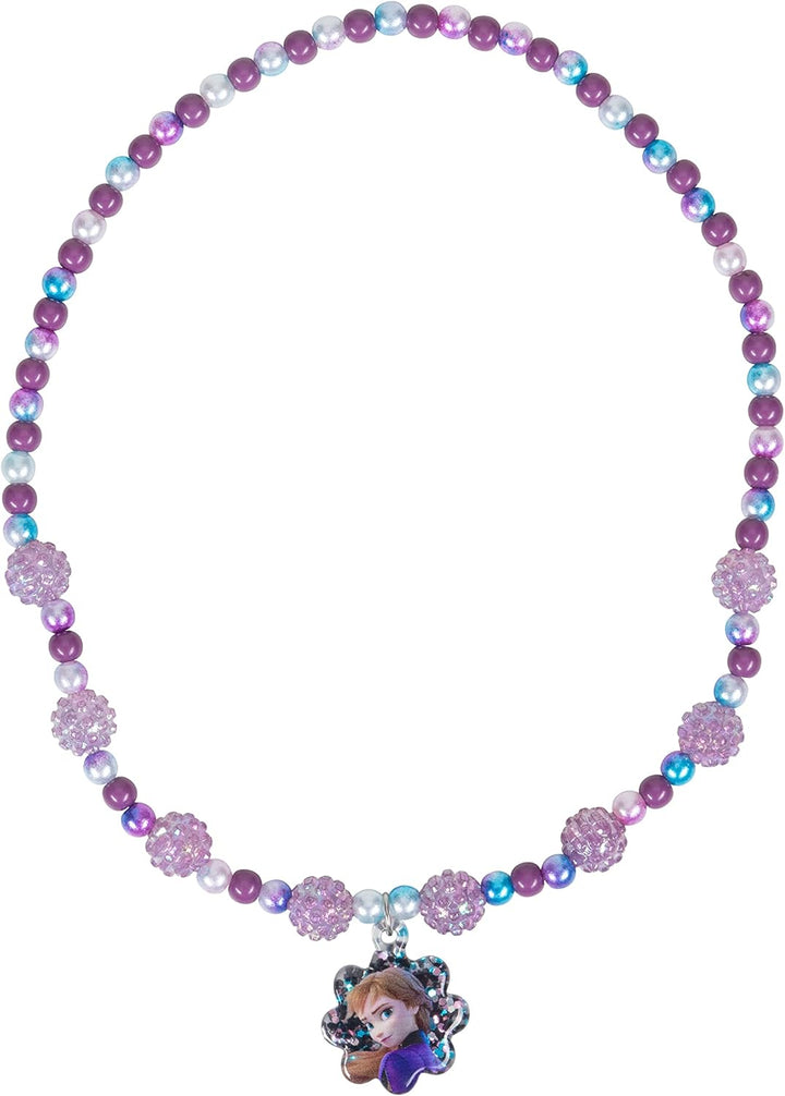Girls Jewelry Set - Dress up Toy Jewelry Box Set with Bead Necklaces, Bracelets, and Rings - Frozen Play Accessories - Ages 3+