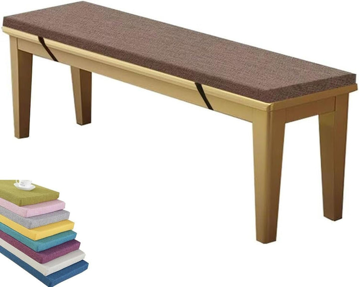 Indoor/Outdoor Bench Cushion for Furniture, Garden Replacement Cushions 90/100/120/150/180 Cm,Thick 5 Cm Seat Pads Non-Slip Removable for Loveseat Chair,Porch Swing,Dining(Beige,130X40X5Cm)