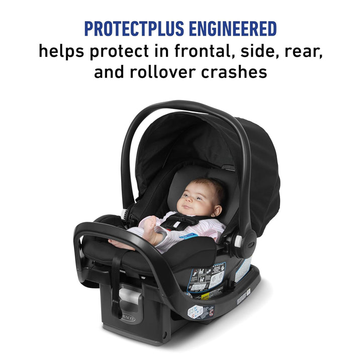 Snugride Snugfit Infant Car Seat, anti Rebound Bar for Extra Safety, No-Rethread Harness, LATCH Equipped, Baby Car Seat, Gotham